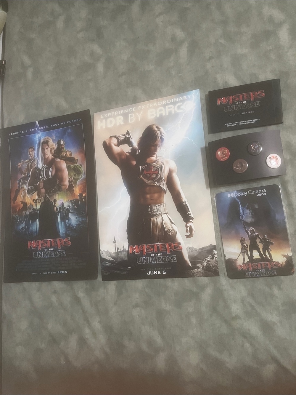 Masters of the Universe BUNDLE Movie Poster Origin Tin +Jared Elba Travis,Mattel